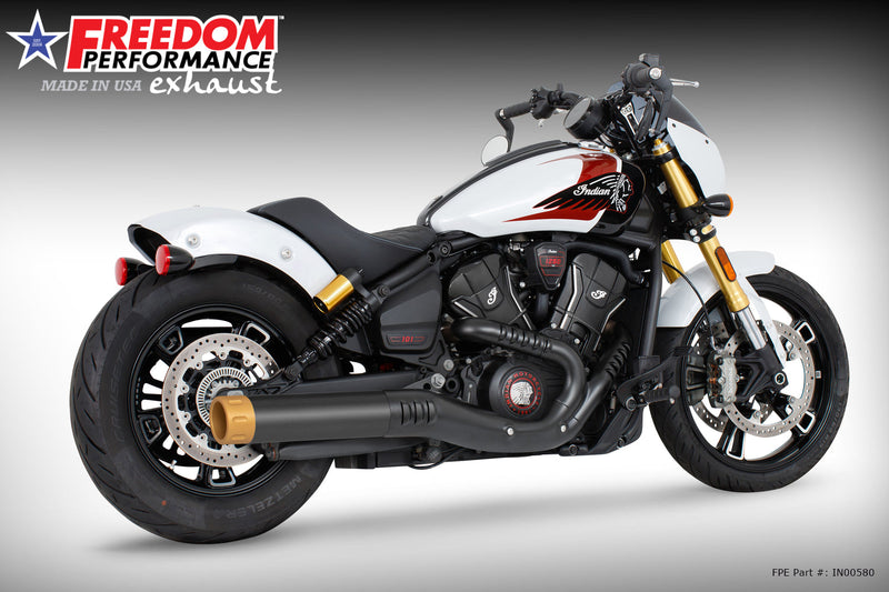 INDIAN  2025-PRESENT SCOUT 101-CLASSIC-SUPER-SPORT-BOBBER 4" SLIP-ON BUNDLE