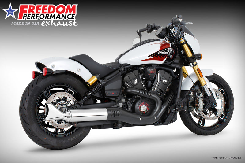 INDIAN  2025-PRESENT SCOUT 101-CLASSIC-SUPER-SPORT-BOBBER 4" SLIP-ON BUNDLE
