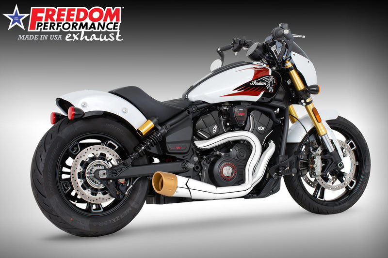 INDIAN 2025-PRESENT SCOUT 101-CLASSIC-SUPER-SPORT-BOBBER 4.5" 2 INTO 1 SHORTY BUNDLE