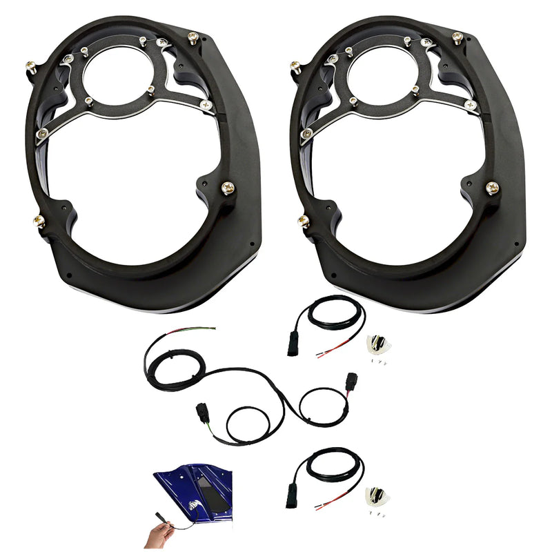 AMERICAN HARD BAG 5x7 to 6x9 Speaker Adapter Kit for Saddlebag Lids - Touring '14-'23