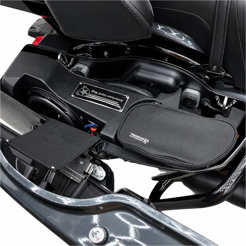 American Hard Bag Modular Bass System with Velocity 10" Subwoofers for 24-Up H-D Touring Baggers