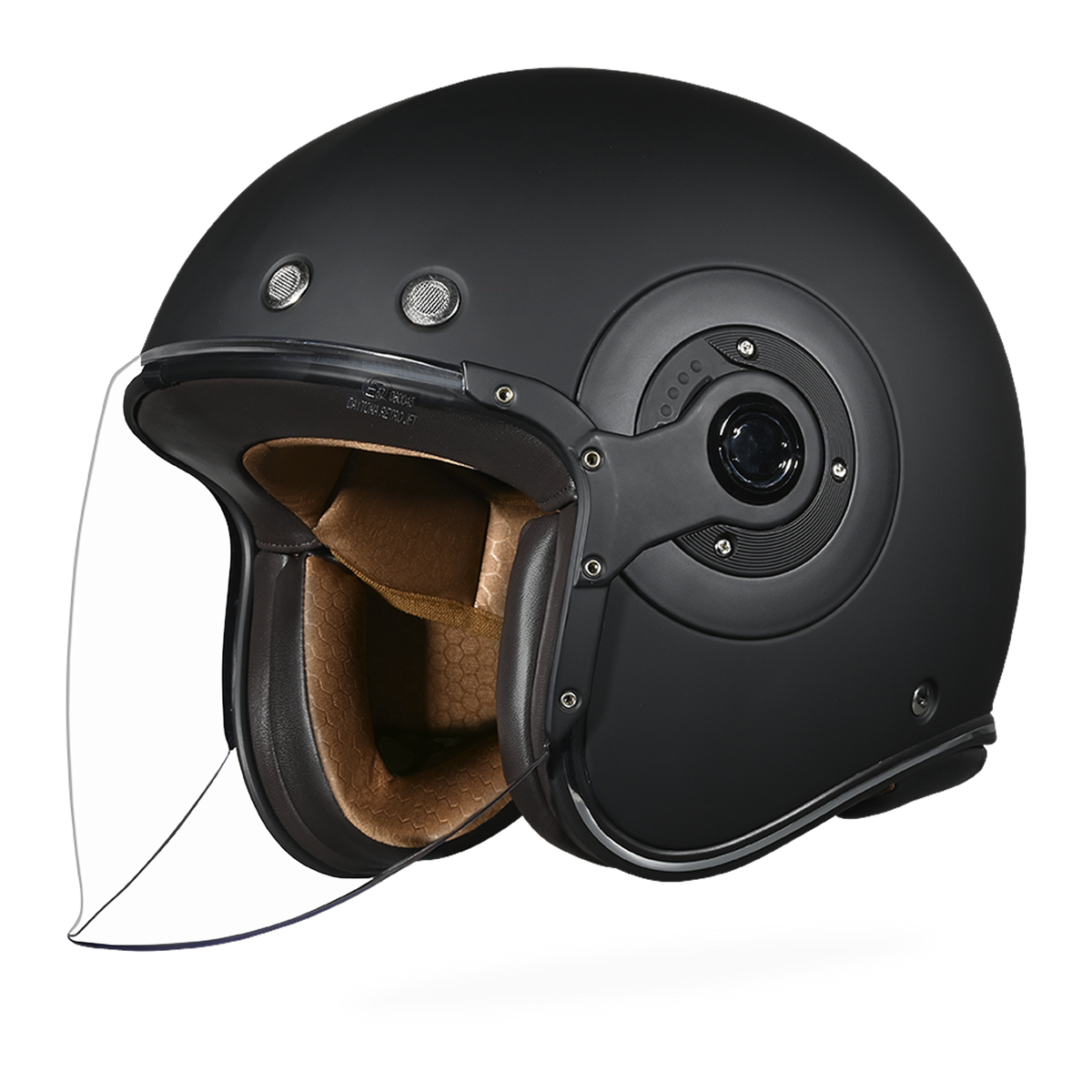 dc motorcycle helmet D.O.T. & ECE Daytona Retro Jet- Dull Black — Lifestyle Cycles