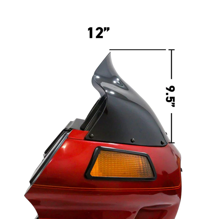 KLOCK WERKS Flare® Windshield - 12" - Dark Smoke - FXRT/FXRD '83-'93