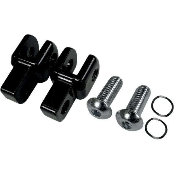 LA CHOPPERS FOOTPEG RELOCATION CLEVIS KIT BLACK UNIVERSAL