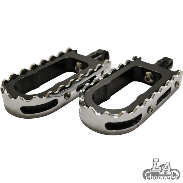 LA CHOPPERS FOOTPEGS BMX STYLE BLACK/ CHROME