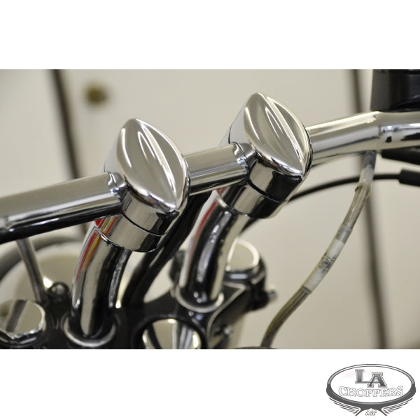 LA CHOPPERS - MOHAWK RISERS FOR 1" HANDLEBARS 5.5" CURVED RISE CHROME UNIVERSAL