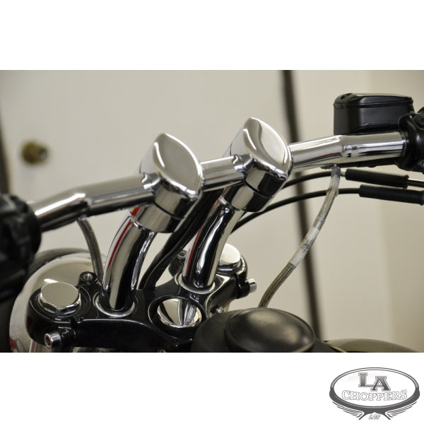 LA CHOPPERS - RISERS SMOOTH FOR 1" HANDLEBARS 5.5" CURVED RISE