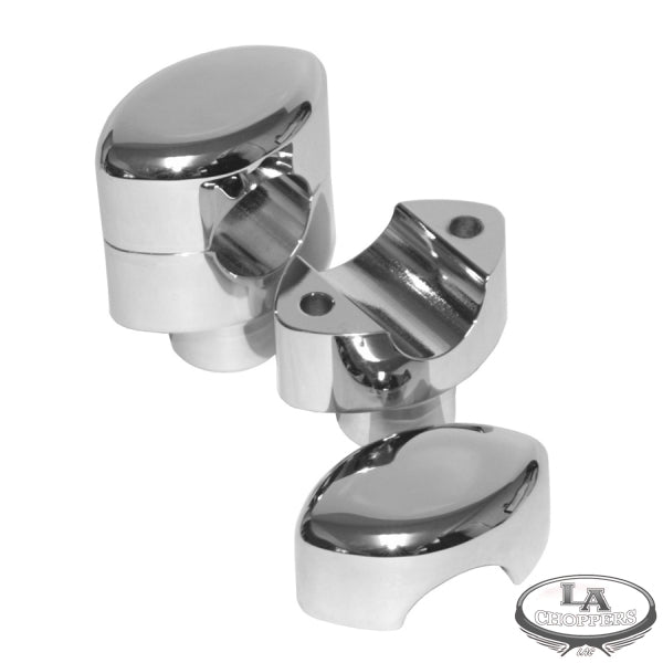 LA CHOPPERS - HEFTY RISERS SMOOTH FOR 1 1/4" HANDLEBARS 1.5" RISE