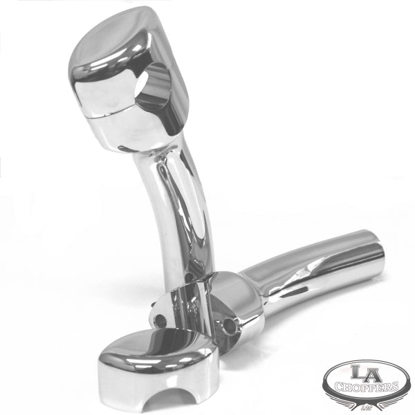 LA CHOPPERS - HEFTY RISERS SMOOTH FOR 1 1/4" HANDLEBARS 5.5" CURVED RISE