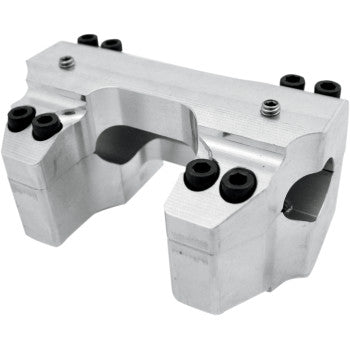 LA CHOPPERS Handlebar Clamp Set - Raw - FLHR '94-'07