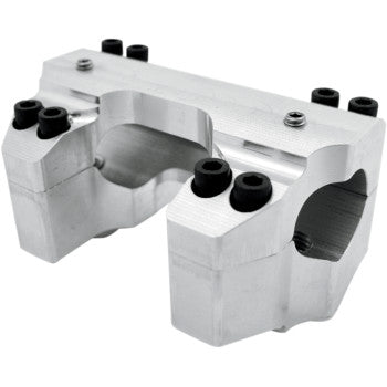 LA CHOPPERS Handlebar Clamp Set - Raw - FLH / FLT '08-'13