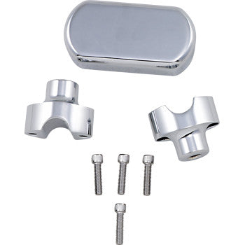 LA CHOPPERS Solid Riser & Top Clamp Kit for 1" Handlebars - 3-Piece