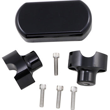 LA CHOPPERS Solid Riser & Top Clamp Kit for 1" Handlebars - 3-Piece