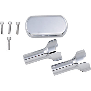 LA CHOPPERS Solid Riser & Top Clamp Kit for 1" Handlebars - 3-Piece