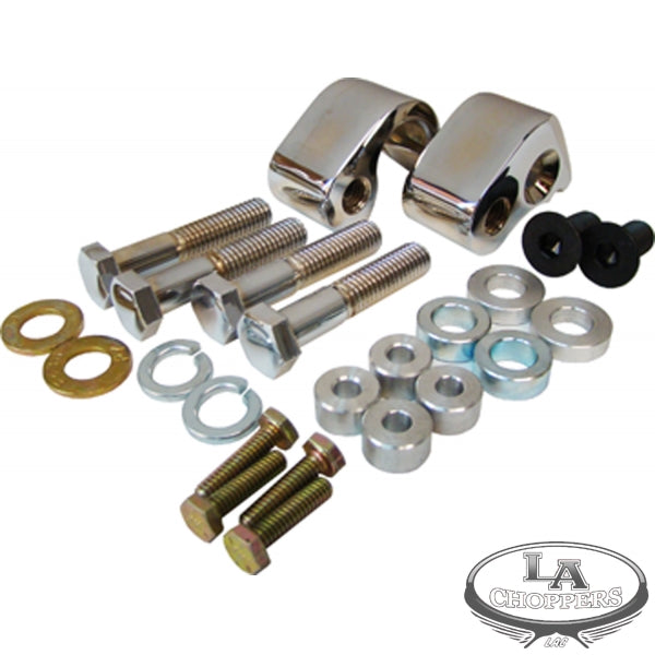LA CHOPPERS 1" REAR LOWERING KIT CHROME FOR 2002-2016 TOURING