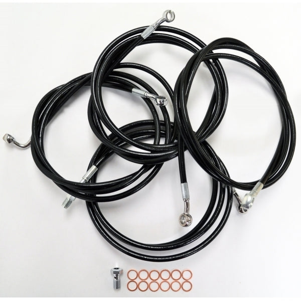 LA CHOPPERS - CABLE AND BRAKE LINE KIT FOR 12"-14" APE HANGERS
