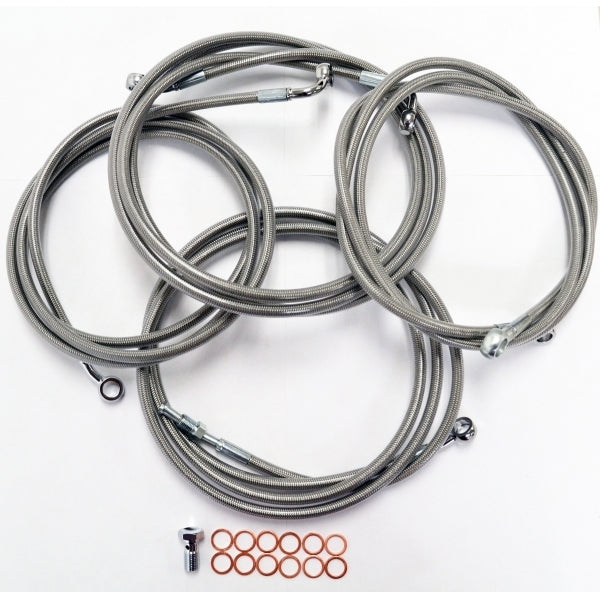 LA CHOPPERS - CABLE AND BRAKE LINE KIT FOR 12"-14" APE HANGERS