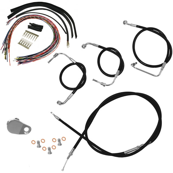 LA CHOPPERS - CABLE AND BRAKE LINE KIT FOR 12"-14" APE HANGERS