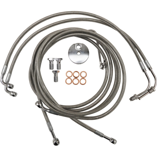 LA CHOPPERS BRAKE LINES STAINLESS FOR MINI APE BARS ABS MODELS - TOURING