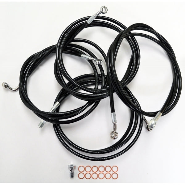 LA CHOPPERS - BLACK NYLON 18-20" APE CABLE KIT
