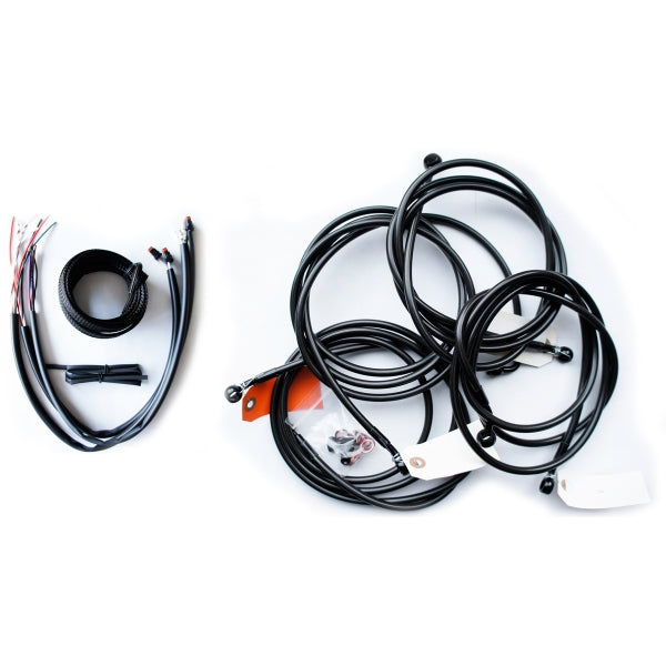 CABLE AND BRAKE LINE KIT MIDNIGHT BLACK FOR 15"-17" APE HANGERS