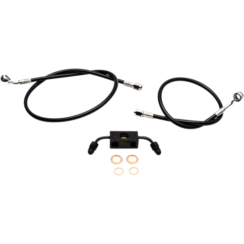 LA CHOPPERS BRAKE LINES 12-14" ABS FXDF