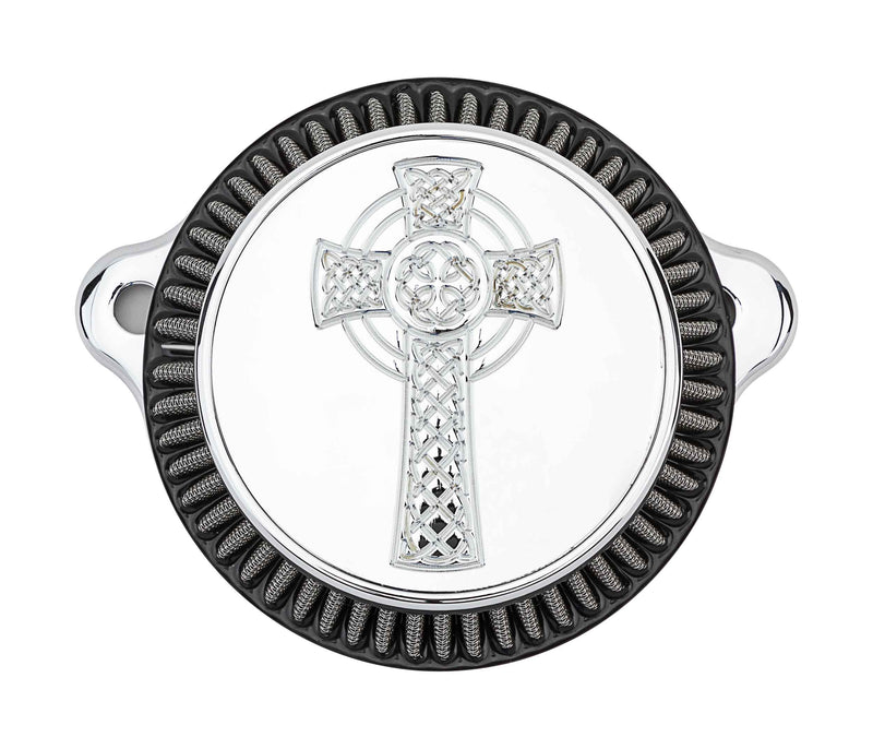 LA CHOPPERS Air Cleaner Kit - Chrome - Celtic Cross
