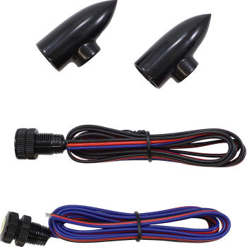 PAUL YAFFE BAGGER NATION Lightning Bullets Run/Turn LED Lights - Amber/White - Black