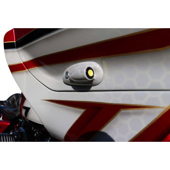 PAUL YAFFE BAGGER NATION Run/Turn Signal - Amber/White - Black - Road Glide '15-'22
