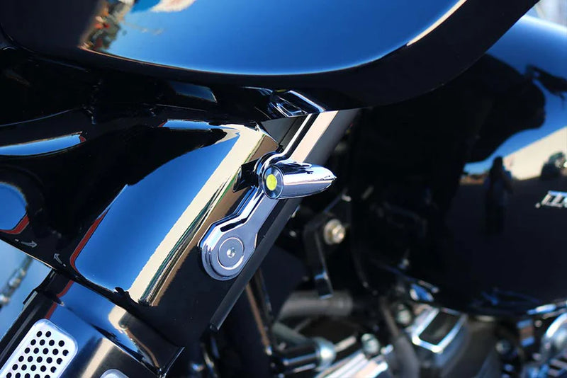 PAUL YAFFE BAGGER NATION Lightning Bullet Turn Signals - Chrome - FLHX/FLHR '15-'23