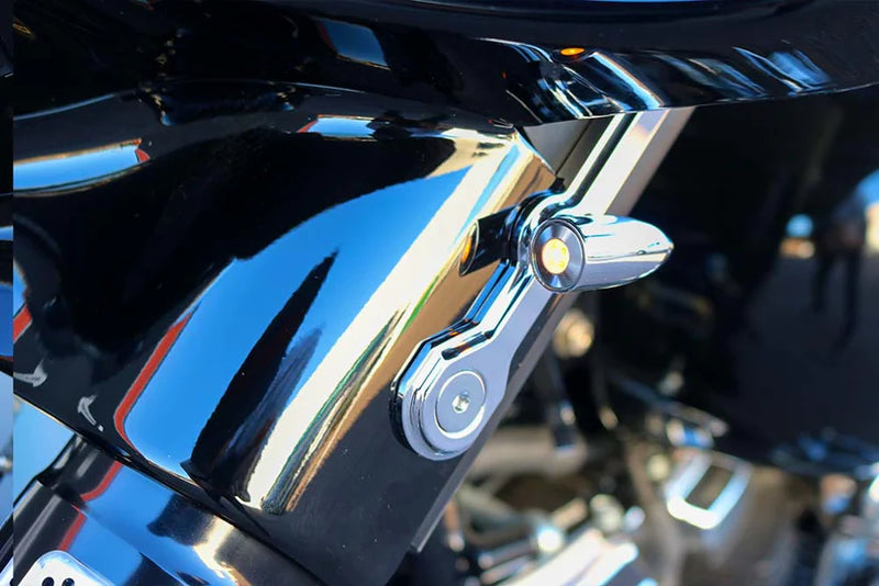 PAUL YAFFE BAGGER NATION Lightning Bullet Turn Signals - Chrome - FLHX/FLHR '15-'23