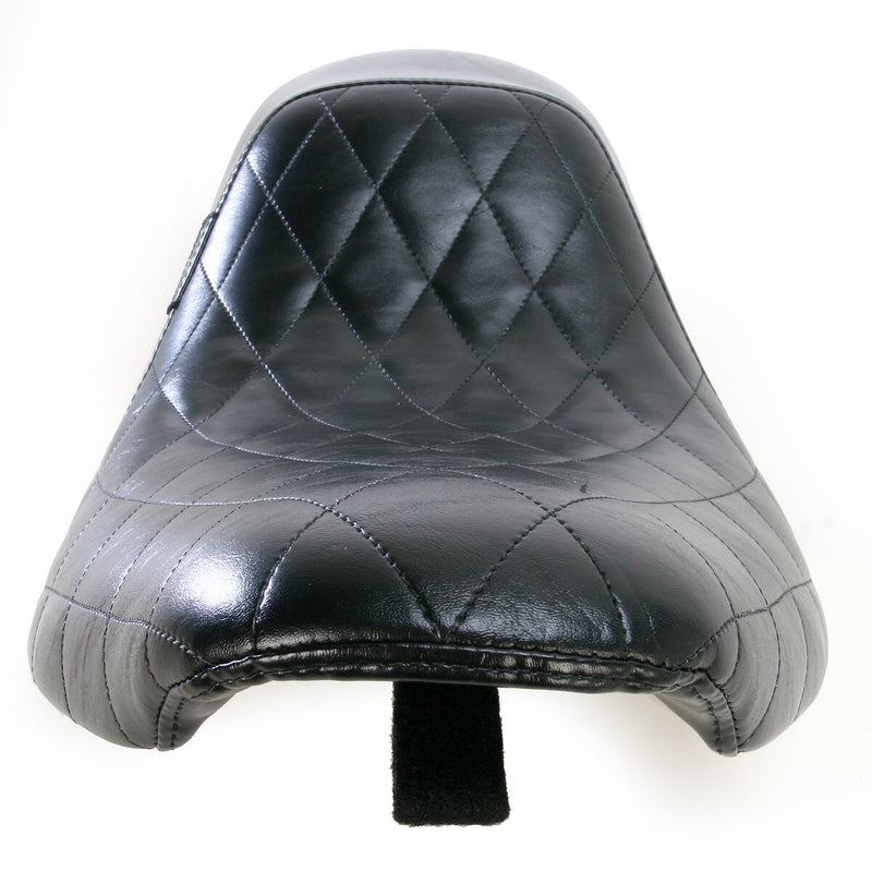 LE PERA Bare Bones Solo Seat - Diamond Stitch - Black - Softail '06-'17