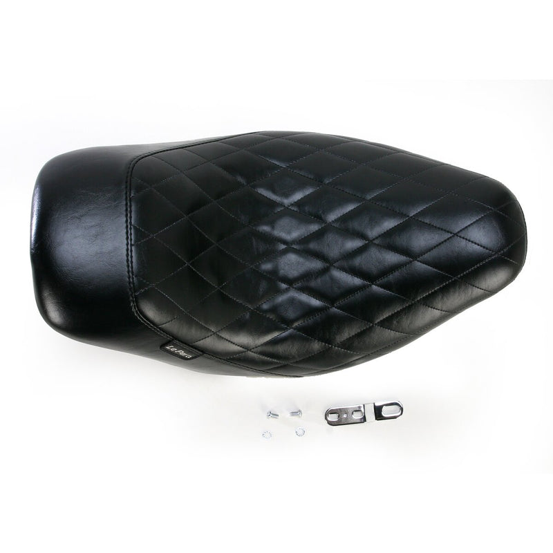 LE PERA Bare Bones Solo Seat - Diamond Stitch - Black - Softail '06-'17