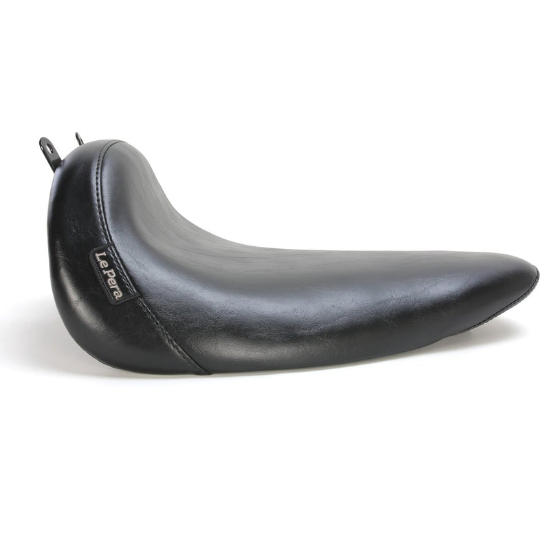 LE PERA Bare Bones Solo Seat - Smooth - Black - Softail '13-'17