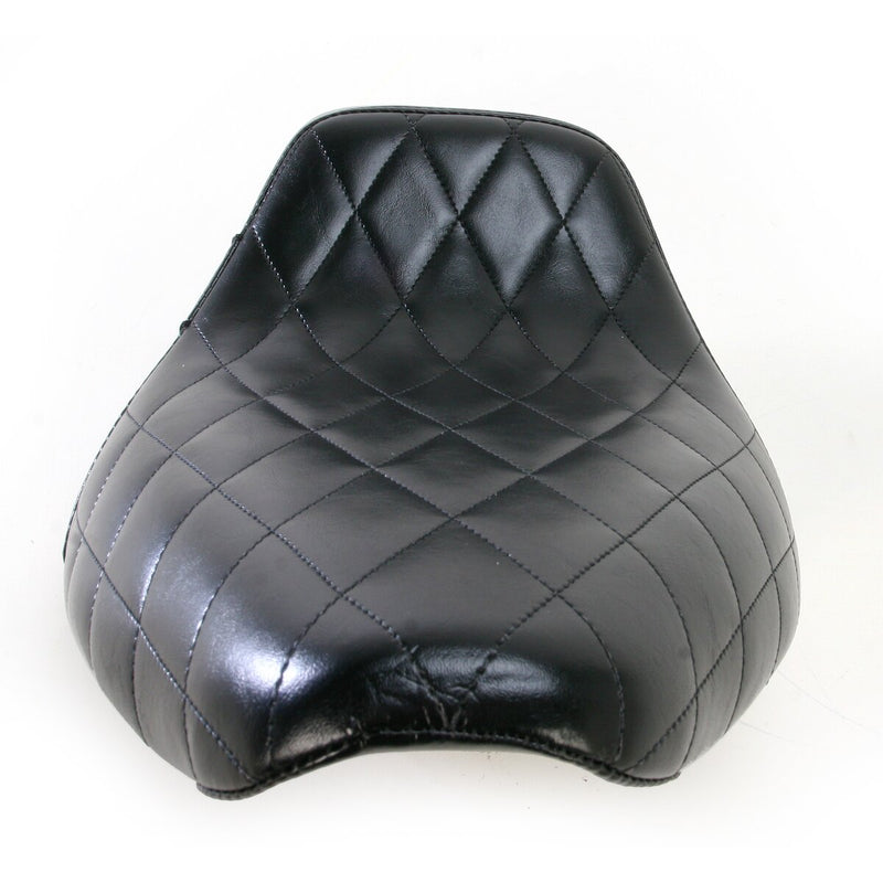 LE PERA Bare Bones Solo Seat - Diamond Stitch - Black - Softail '84-'99