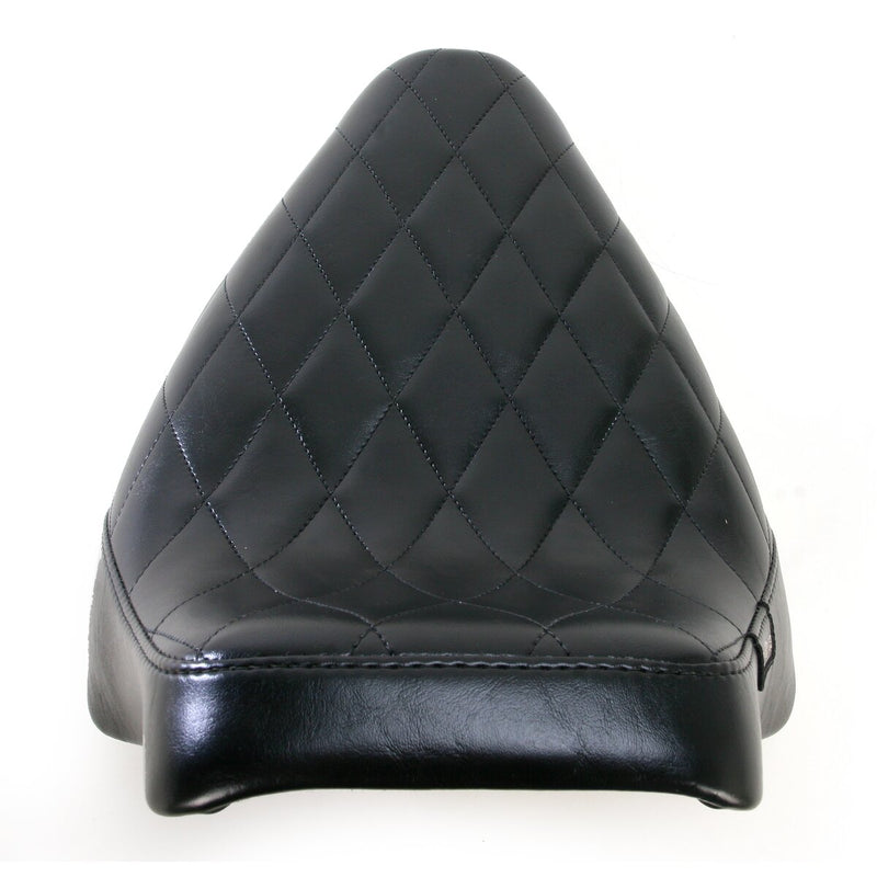 LE PERA Bare Bones Solo Seat - Diamond Stitch - Black - Softail '84-'99