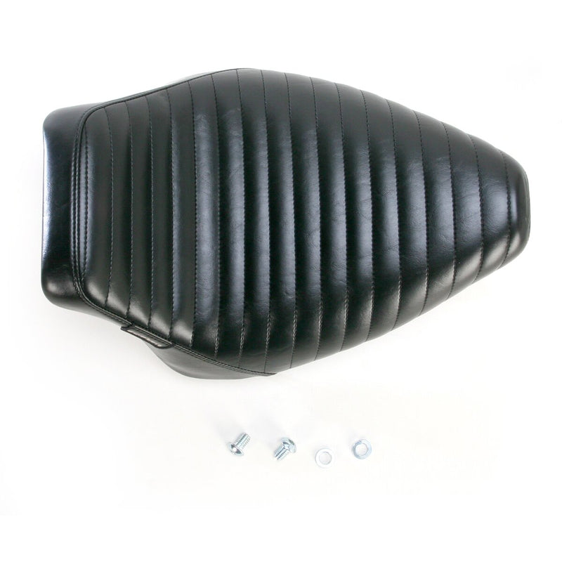 LE PERA Bare Bones Solo Seat - Pleated - Black - Softail '84-'99