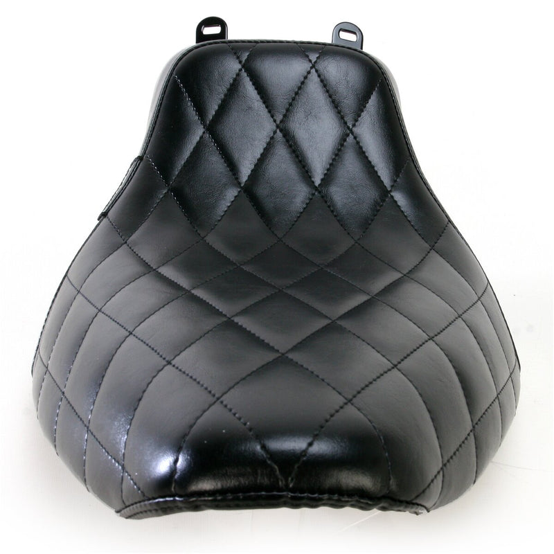 LE PERA Bare Bones Solo Seat - Diamond Stitch - Black - Softail '08-'17