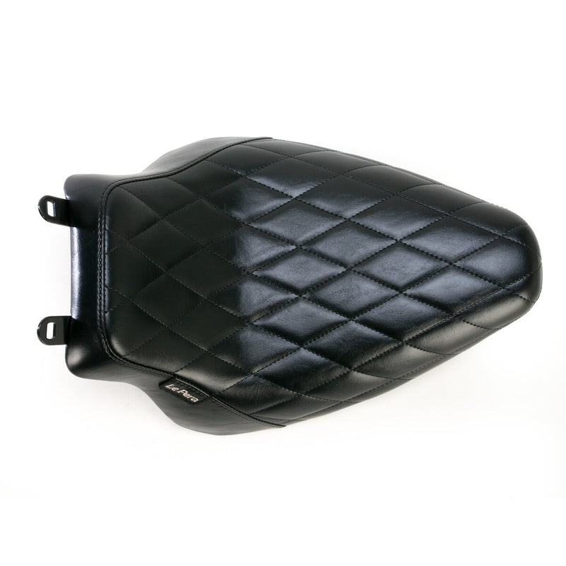LE PERA Bare Bones Solo Seat - Diamond Stitch - Black - Softail '08-'17