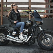  Crafted from luxurious lambskin leather in classic black, this jacket combines a modern hoody design with premium features for comfort, protection, and practicality.