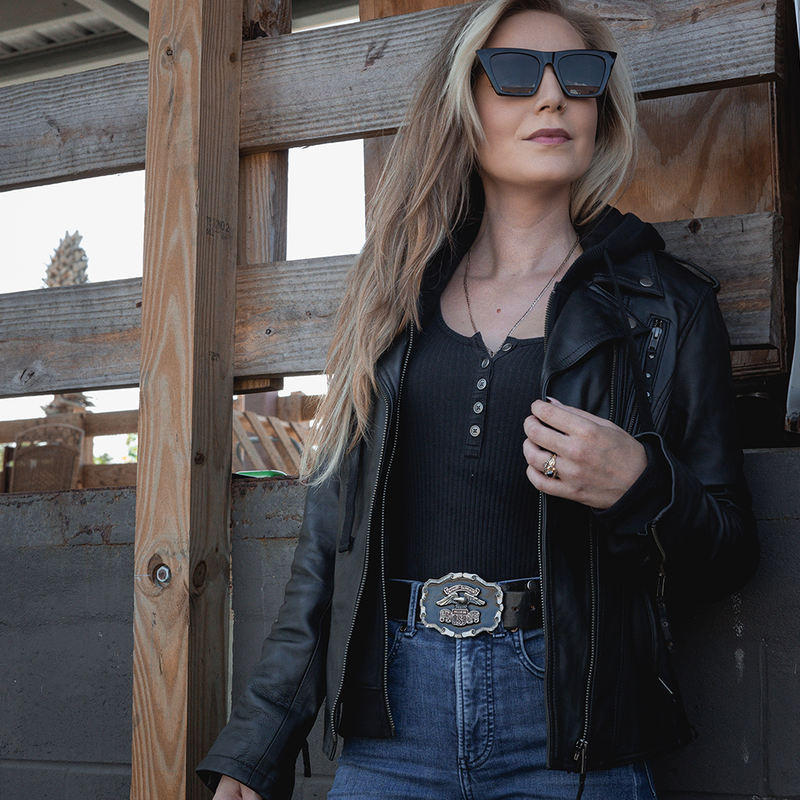  Crafted from luxurious lambskin leather in classic black, this jacket combines a modern hoody design with premium features for comfort, protection, and practicality.