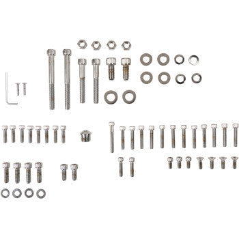 DRAG SPECIALTIES Motor Bolt Set - Knurled/Socket-Head - Chrome - Big Twin