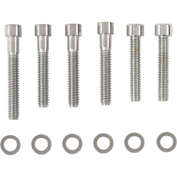 DRAG SPECIALTIES Bolt Kit - Cam Cover - Smooth - Chrome - '87-'92 Harley-Davidson