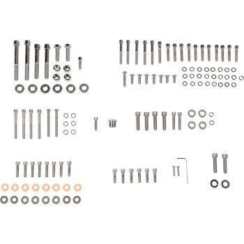 DRAG SPECIALTIES Bolt Kit - Complete Motor - Smooth/Socket-Head - Chrome - Softail '89-'93