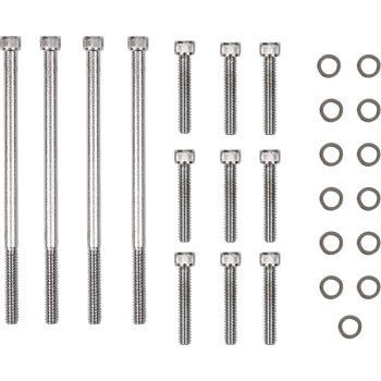 DRAG SPECIALTIES Bolt Kit - Primary Cover - Knurled - Chrome - Touring '07-'16