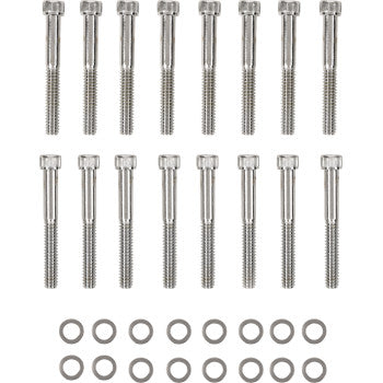 DRAG SPECIALTIES Bolt Kit - Primary Cover - Knurled - Chrome - Sportster '04-'21