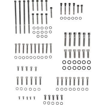 DRAG SPECIALTIES Bolt Kit - Complete Motor - Smooth/Socket-Head - Black/Chrome - '07-'16 Touring