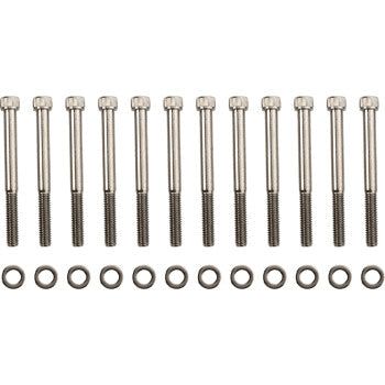DRAG SPECIALTIES Bolt Kit - Crankcase - Knurled/Socket-Head - Black/Chrome - FLH / FLT '17-'21