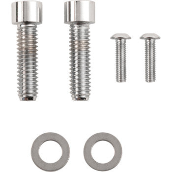 DRAG SPECIALTIES Bolt Kit - Rear Brake Control - Smooth/Socket-Head - Chrome - FL / FX '17-'21