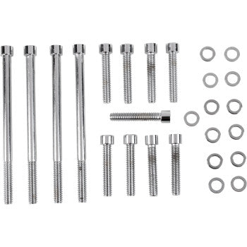 DRAG SPECIALTIES Bolt Kit - Outer Primary - Smooth/Socket-Head - Chrome - M8